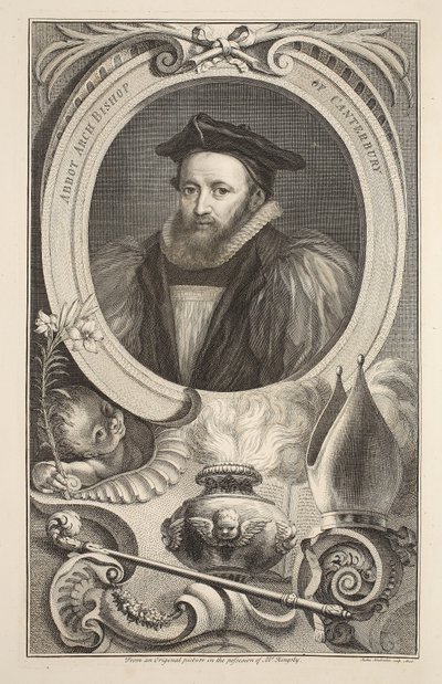 Ritratto di George Abbot, Arcivescovo di Canterbury, illustrazione da 