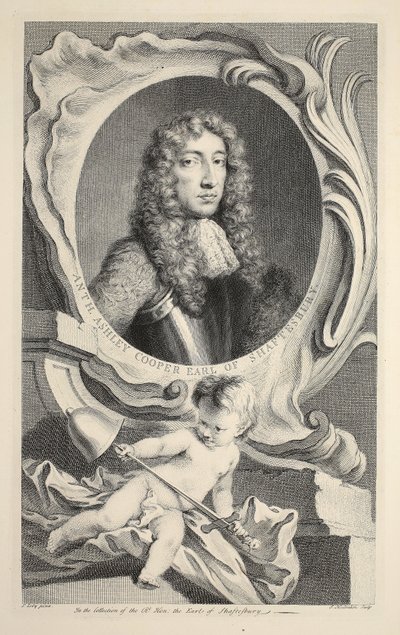 Ritratto di Anthony Ashley Cooper, Conte di Shaftesbury, illustrazione da 