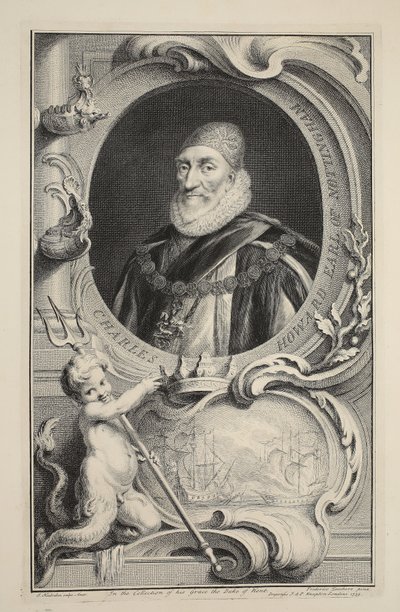 Ritratto di Charles Howard, conte di Nottingham, illustrazione da 