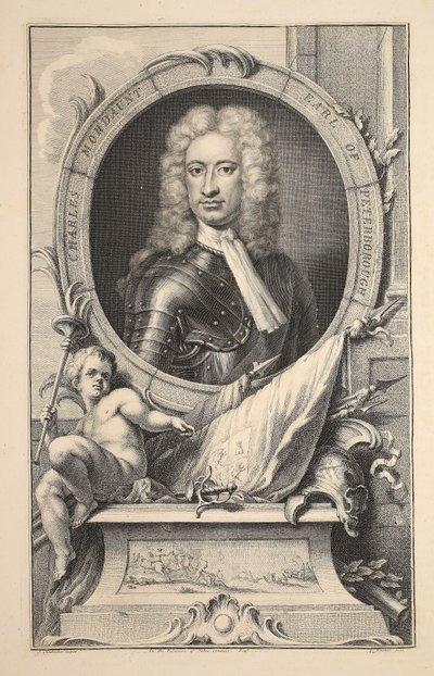 Ritratto di Charles Mordaunt, Conte di Peterborough, illustrazione da 