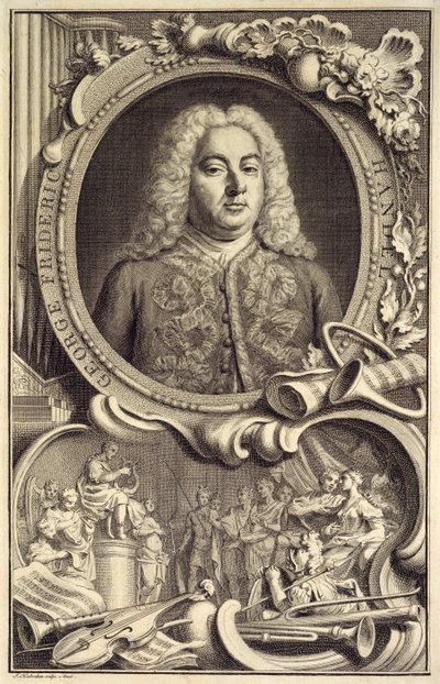 Ritratto di G.F. Handel, con titolo 