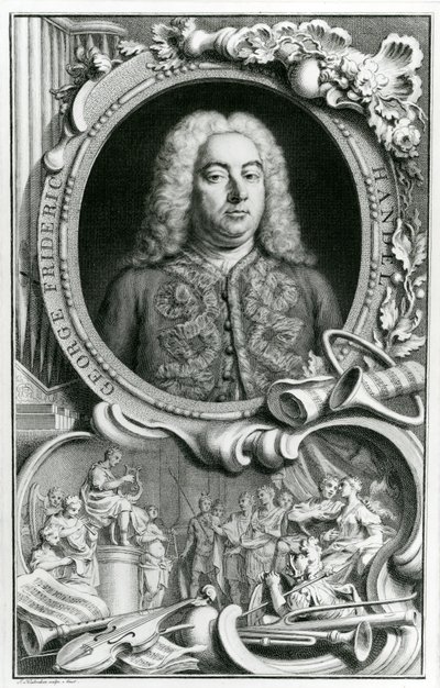 Ritratto di George Frederick Handel, 1768 da Jacobus Houbraken