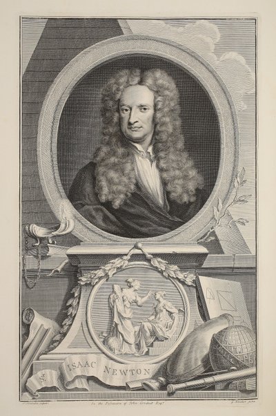 Ritratto di Isaac Newton, illustrazione da 