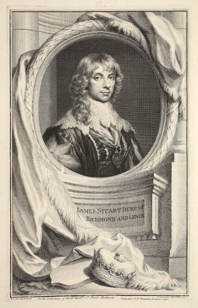 Ritratto di James Stuart, Duca di Richmond e Lennox, illustrazione da 