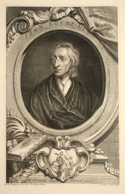 Ritratto di John Locke, illustrazione da 