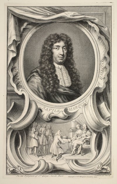 Ritratto di Savile, Marchese di Halifax, illustrazione da 