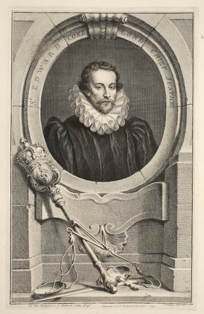 Ritratto di Sir Edward Coke, Lord Chief Justice, illustrazione da 