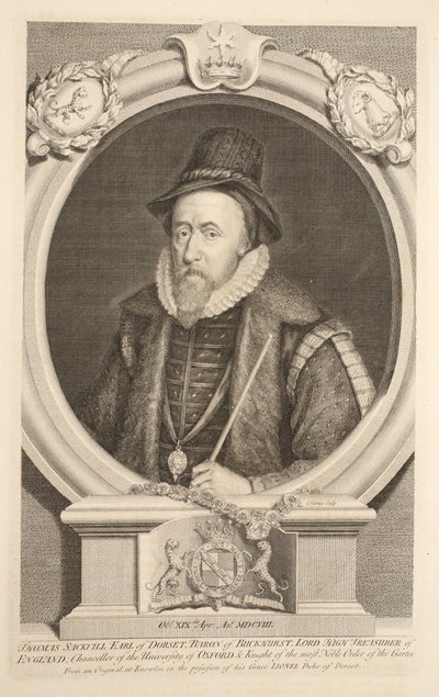 Ritratto di Thomas Sackville, Conte di Dorset, Barone di Buckhurst, illustrazione da 