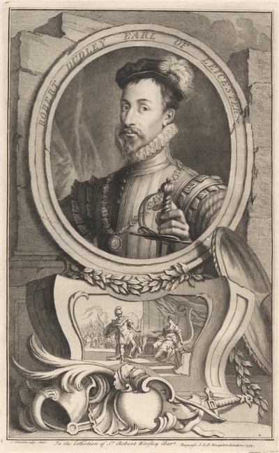 Robert Dudley, conte di Leicester da Jacobus Houbraken