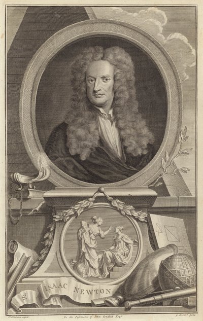Sir Isaac Newton, fisico, matematico e astronomo inglese da Jacobus Houbraken