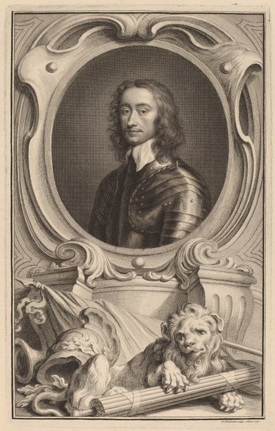 Generale Charles Fleetwood da Jacobus Houbraken after Robert Walker