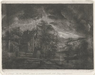 Paesaggio al chiaro di luna da Jacobus Ludovicus Cornet