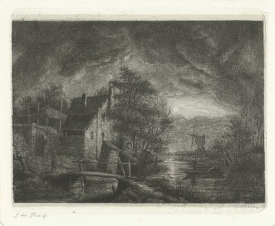Paesaggio al chiaro di luna da Jacobus Ludovicus Cornet