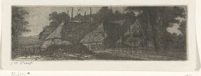 Paesaggio con tre fattorie da Jacobus Ludovicus Cornet