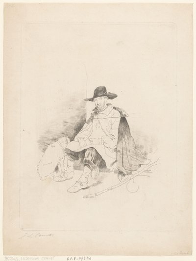 Viaggiatore a riposo da Jacobus Ludovicus Cornet