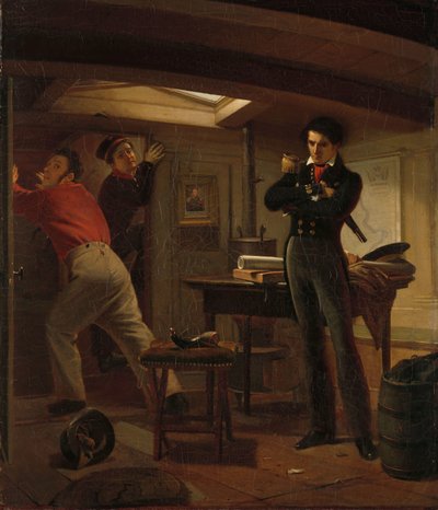 Jan van Speijk che Discute se Dare Fuoco alla Polvere da Sparo da Jacobus Schoemaker Doyer