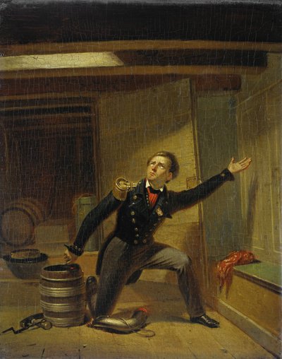 Jan van Speijk accende la miccia nella polvere da sparo, 5 febbraio 1831 da Jacobus Schoemaker Doyer
