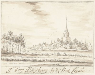 Il villaggio di Rijnsburg da Jacobus Stellingwerff