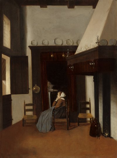 Giovane donna in un interno da Jacobus Vrel
