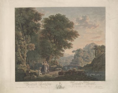 Paesaggio arcadico con figure danzanti da Jacobus Wijsman