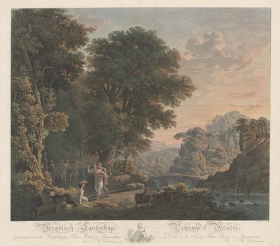 Paesaggio arcadico con figure danzanti da Jacobus Wijsman