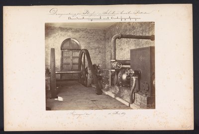 Stazione di pompaggio con pompe centrifughe / Kralingen il 14 maggio 1869 da Jacobus van Gorkom jr.