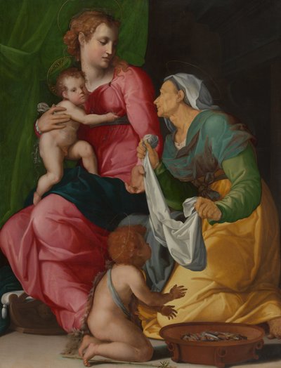 Madonna con Bambino e i santi Elisabetta e Giovanni Battista da Jacopino del Conte