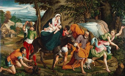 La Fuga in Egitto, c.1544-45 da Jacopo (1510 92) Bassano