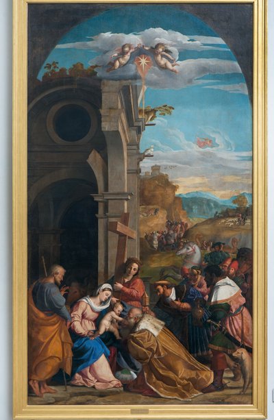 Adorazione dei Magi alla presenza di Sant