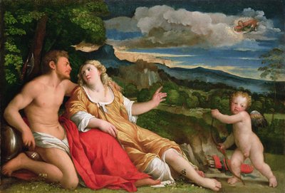 Marte, Venere e Cupido da Jacopo (c.1480 1528) Palma