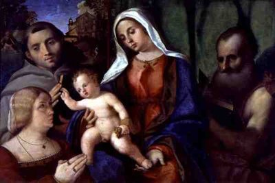 Sacra Conversazione con un Donatore da Jacopo (c.1480 1528) Palma
