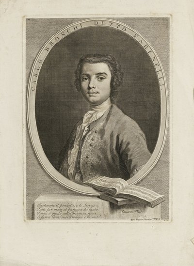 Ritratto del cantante Farinelli Carlo Broschi 1705-1782, 1735 da Jacopo Amigoni