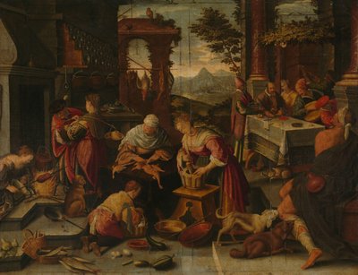 Lazzaro e il ricco da Jacopo Bassano (copy after)