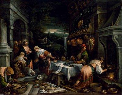 Cristo nella casa di Maria, Marta e Lazzaro da Jacopo Bassano