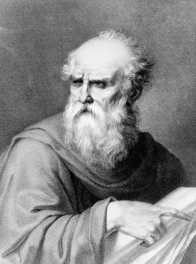 Ritratto di Marco Vitruvio Pollione noto come Vitruvio, architetto e scrittore romano, incisione di Jacopo Bernardi basata su un disegno di Vincenzo Ray da Jacopo Bernardi