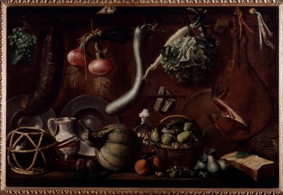 Credenza con stoviglie e cibo da Jacopo Chimenti Empoli
