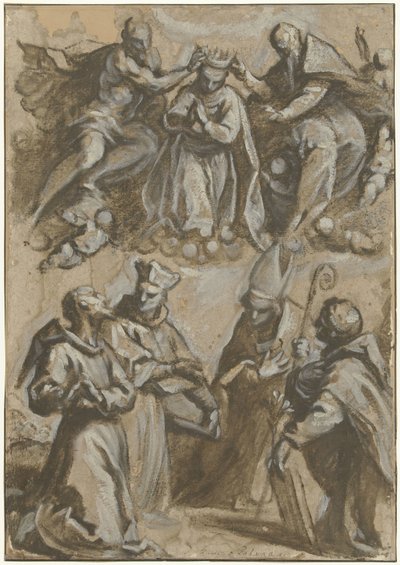 Quattro santi in adorazione e l