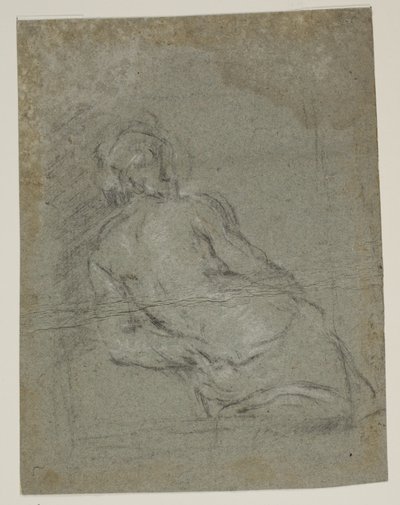 Figura maschile a mezzo busto, semi-nuda, inclinata a sinistra da Jacopo Palma