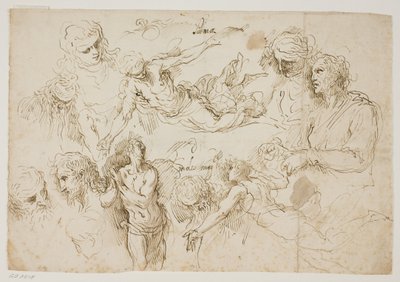 Foglio di studi di figure da Jacopo Palma