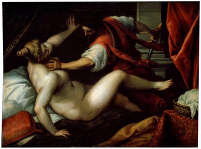 Tarquinius e Lucrezia, XVI o inizio XVII secolo da Jacopo Palma