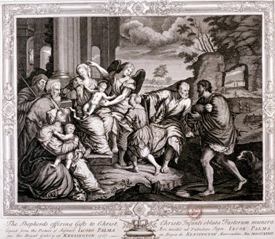 I Pastori offrono doni a Cristo da Jacopo Palma