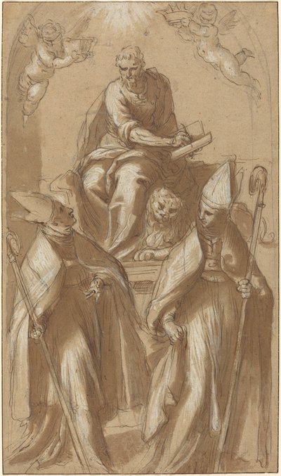 San Marco con due vescovi e putti da Jacopo Palma il Giovane