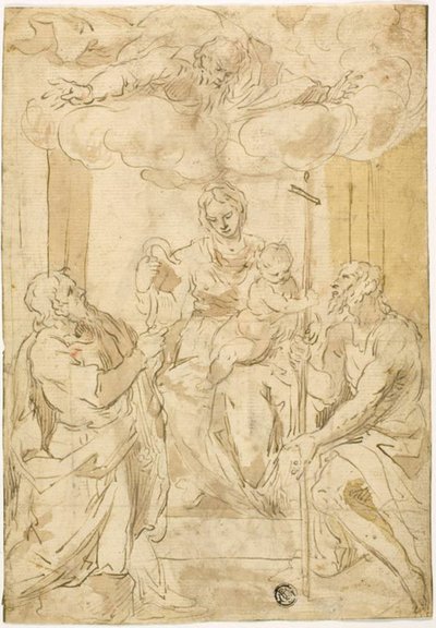 Vergine e Bambino con i santi Tommaso e Giovanni Battista (recto); Venere dormiente (verso) da Jacopo Palma il Giovane
