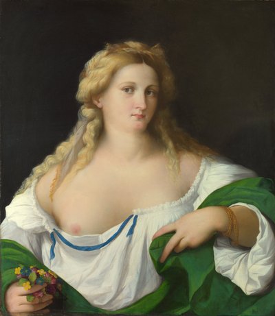 Una donna bionda, c. 1520 da Jacopo Palma il Vecchio the Elder