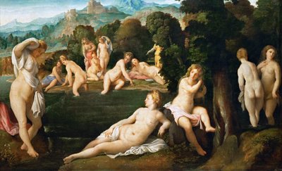 Ninfe che fanno il bagno da Jacopo Palma il Vecchio the Elder