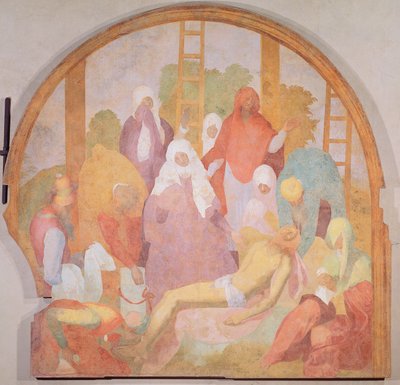 Deposizione, lunetta dal ciclo di affreschi della Passione, 1523-6 da Jacopo Pontormo
