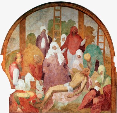 Passione di Cristo: la Deposizione. Affresco di Jacopo Carrucci detto il Pontormo da Jacopo Pontormo