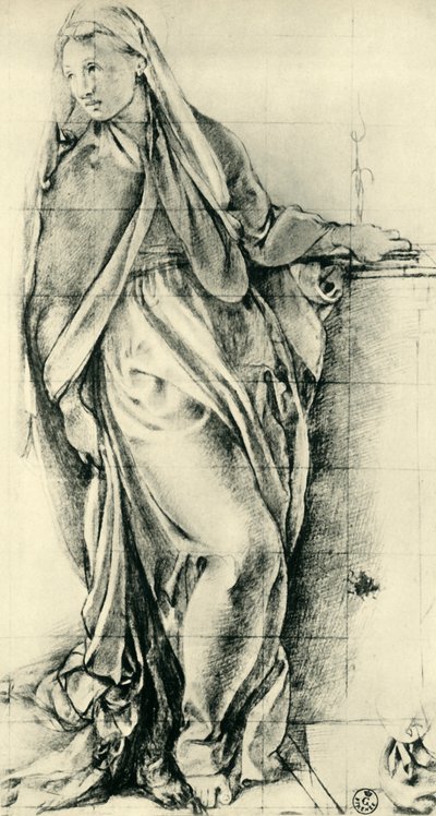 Schizzo della Vergine Maria per un