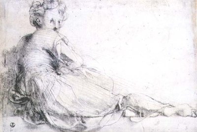 Studio di una figura femminile per la Villa Medici a Poggio a Caino da Jacopo Pontormo