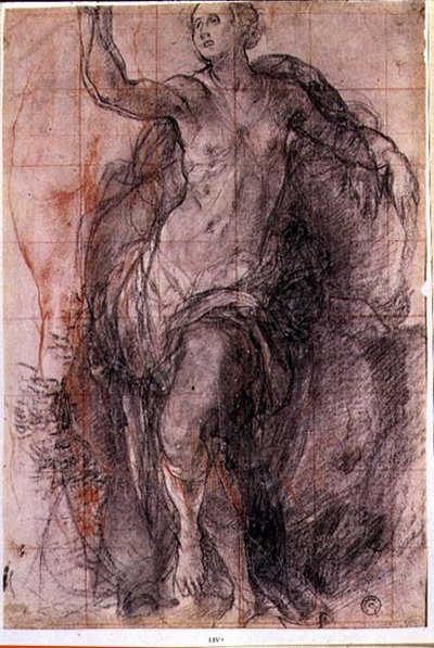 Studio di una Figura Femminile con Drappeggio Sciolto da Jacopo Pontormo